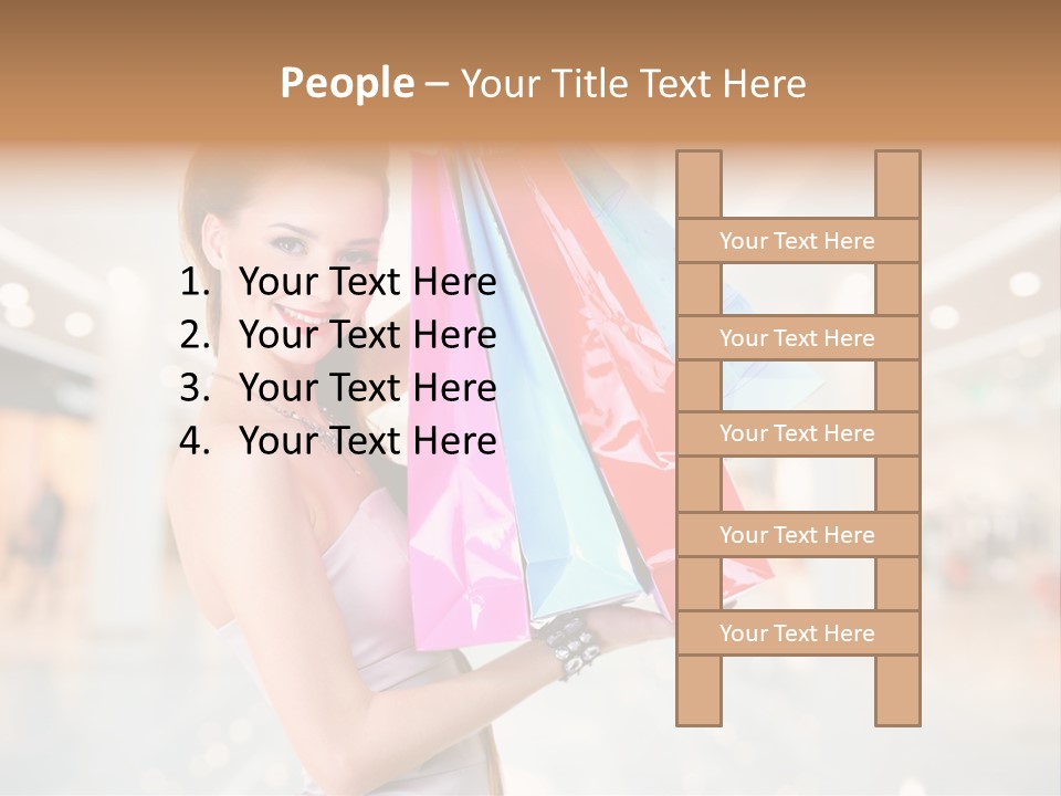 Woman Young Caucasian PowerPoint Template