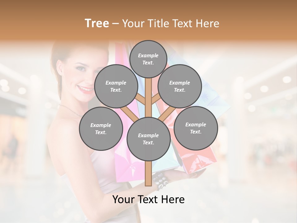 Woman Young Caucasian PowerPoint Template