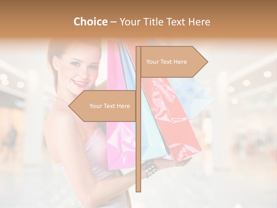 Woman Young Caucasian PowerPoint Template