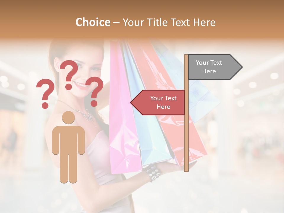 Woman Young Caucasian PowerPoint Template