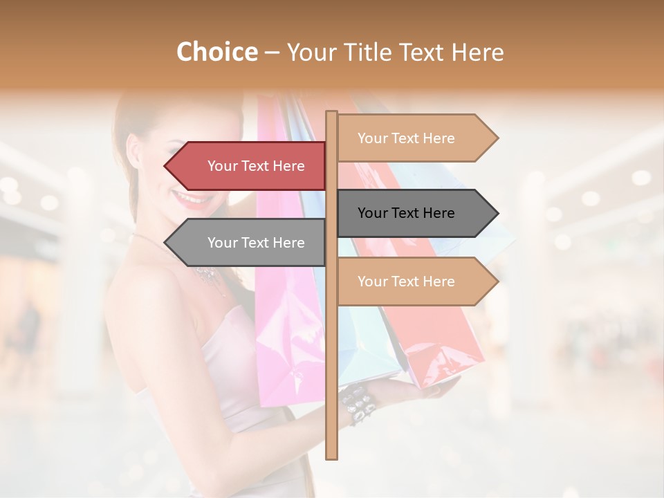 Woman Young Caucasian PowerPoint Template