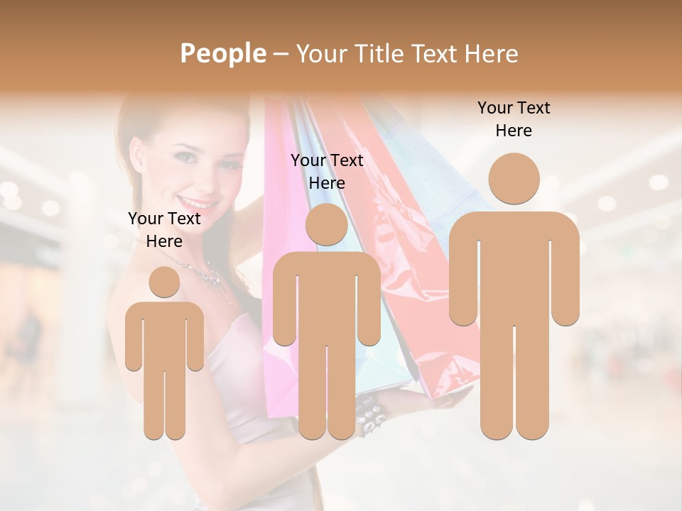 Woman Young Caucasian PowerPoint Template