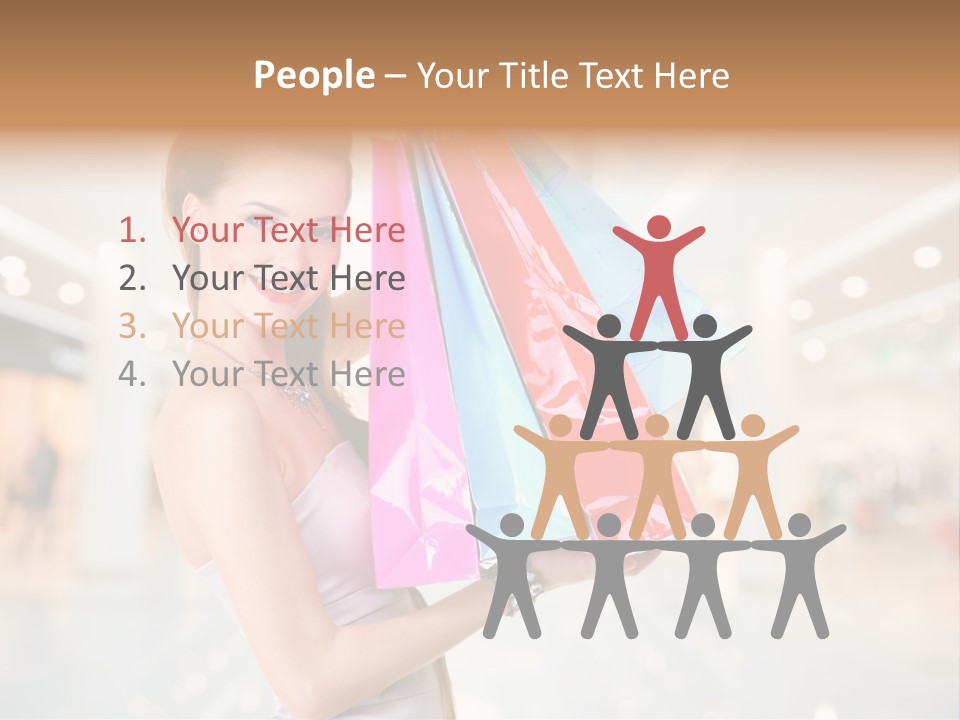 Woman Young Caucasian PowerPoint Template