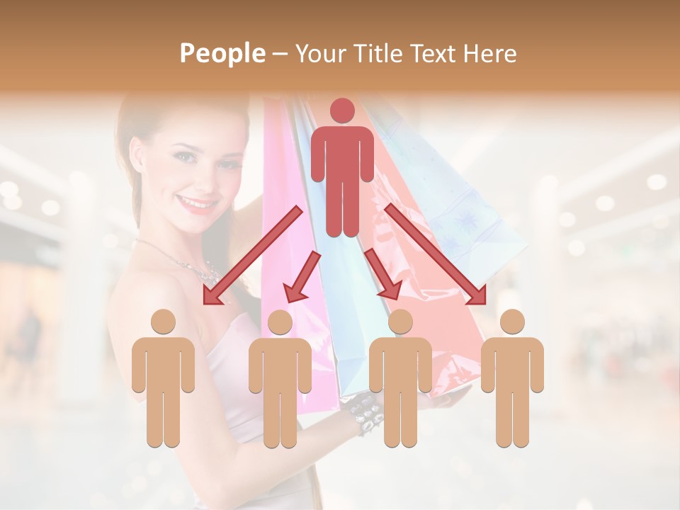 Woman Young Caucasian PowerPoint Template