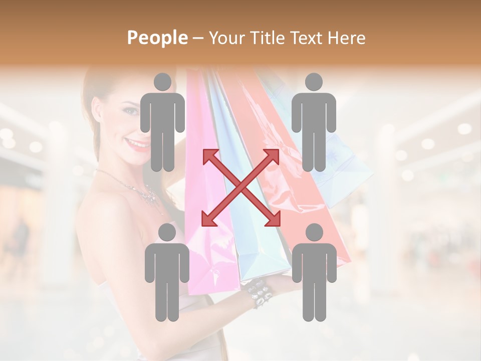 Woman Young Caucasian PowerPoint Template