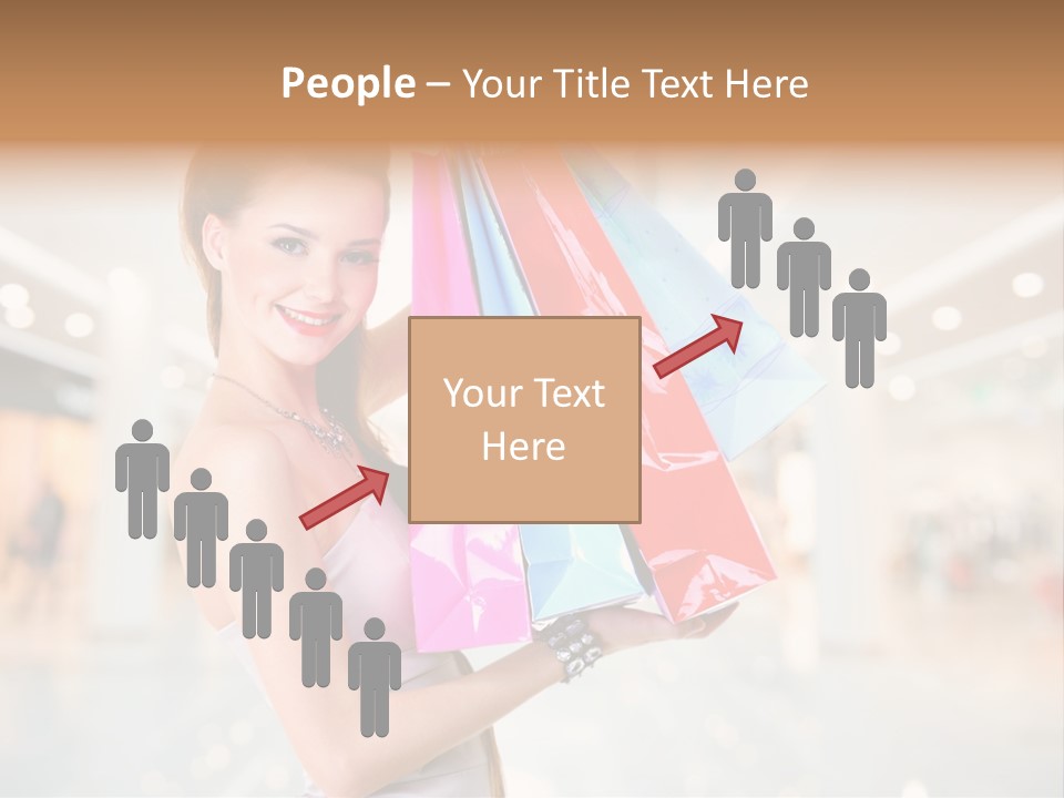 Woman Young Caucasian PowerPoint Template