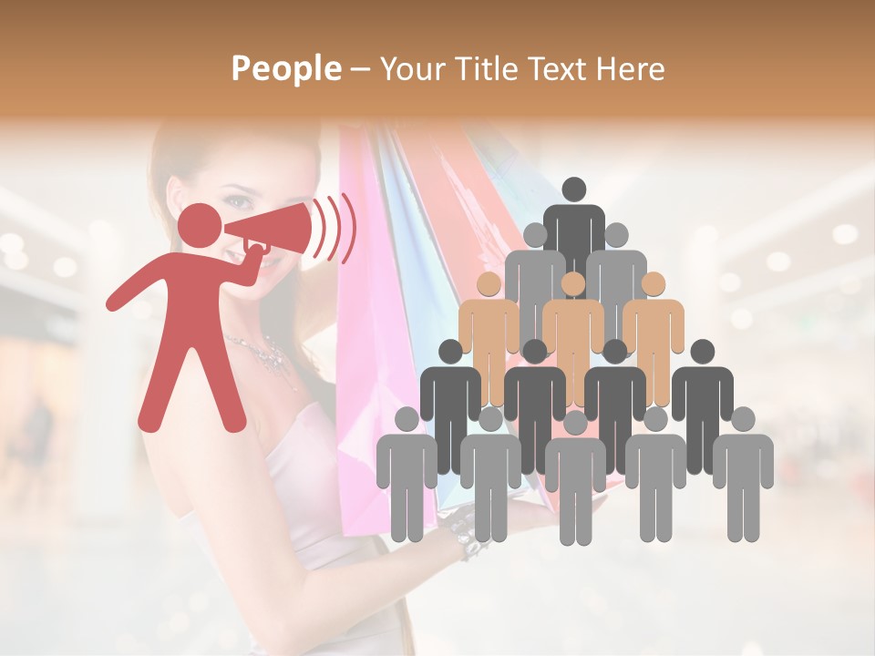 Woman Young Caucasian PowerPoint Template