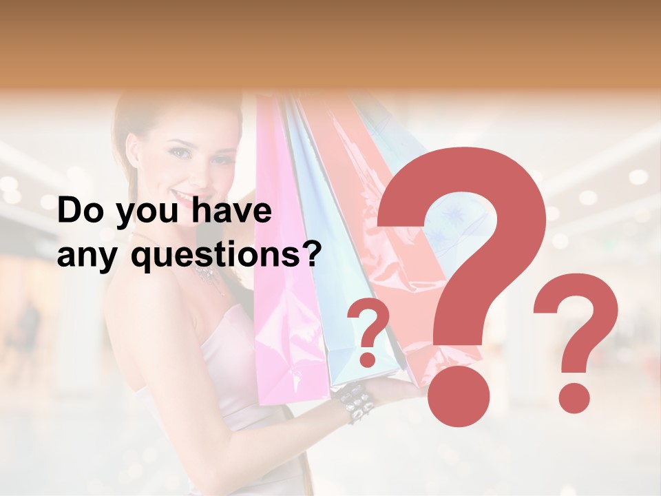 Woman Young Caucasian PowerPoint Template