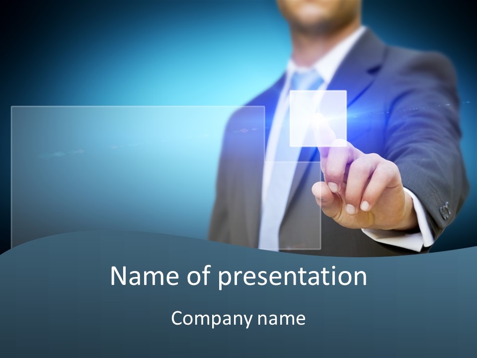 Solution Hand Information PowerPoint Template