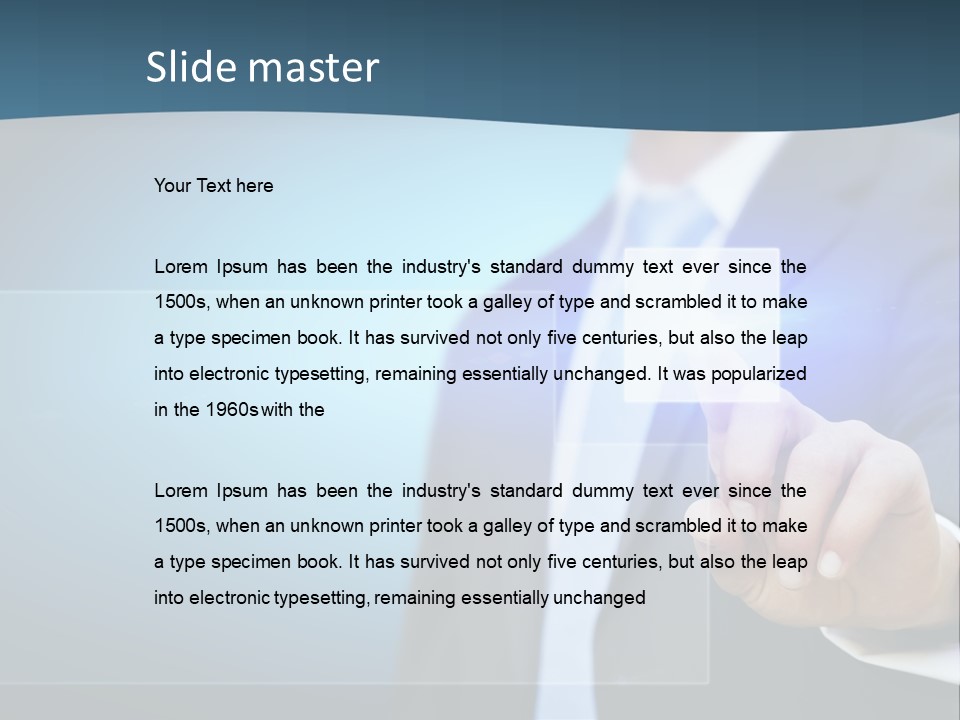 Solution Hand Information PowerPoint Template