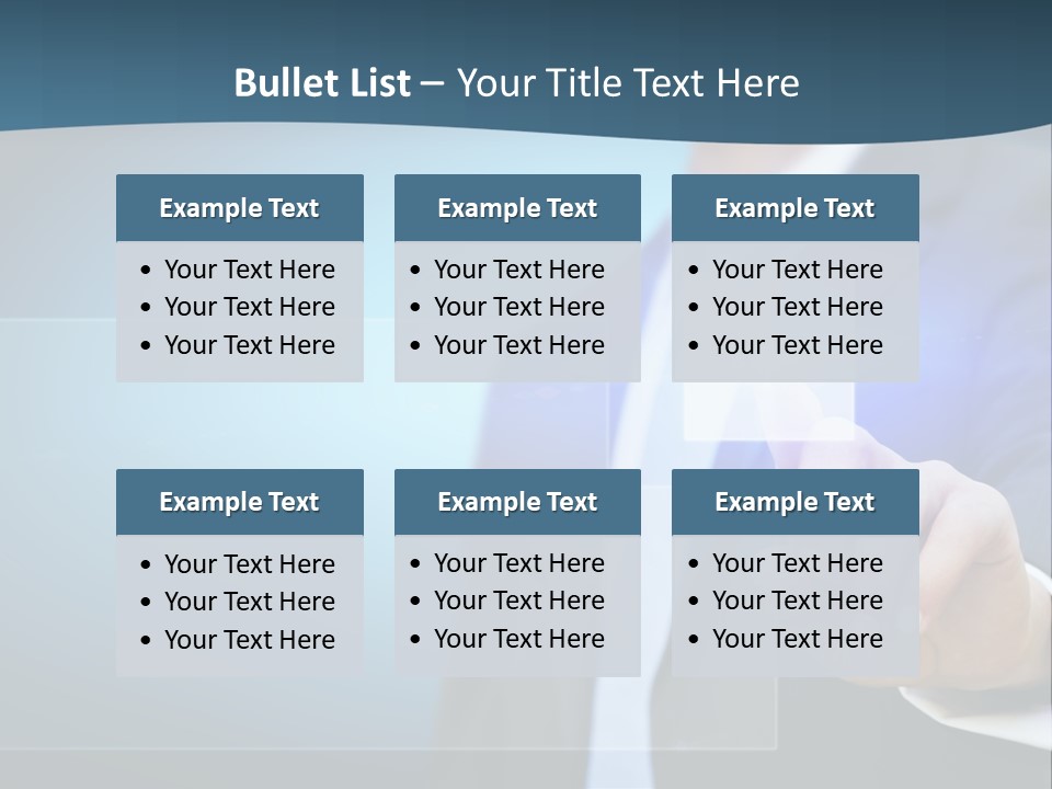 Solution Hand Information PowerPoint Template