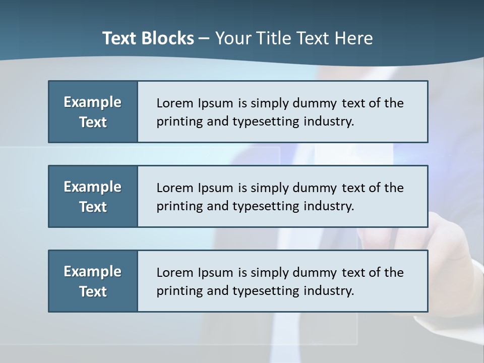 Solution Hand Information PowerPoint Template