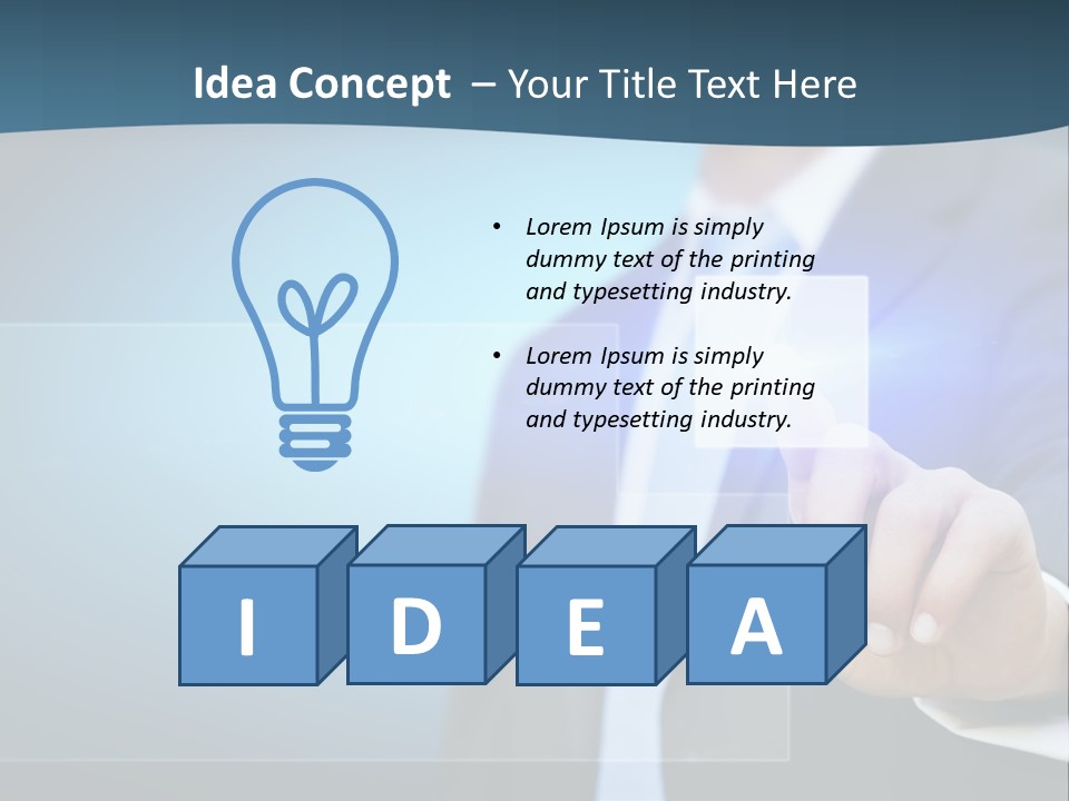 Solution Hand Information PowerPoint Template