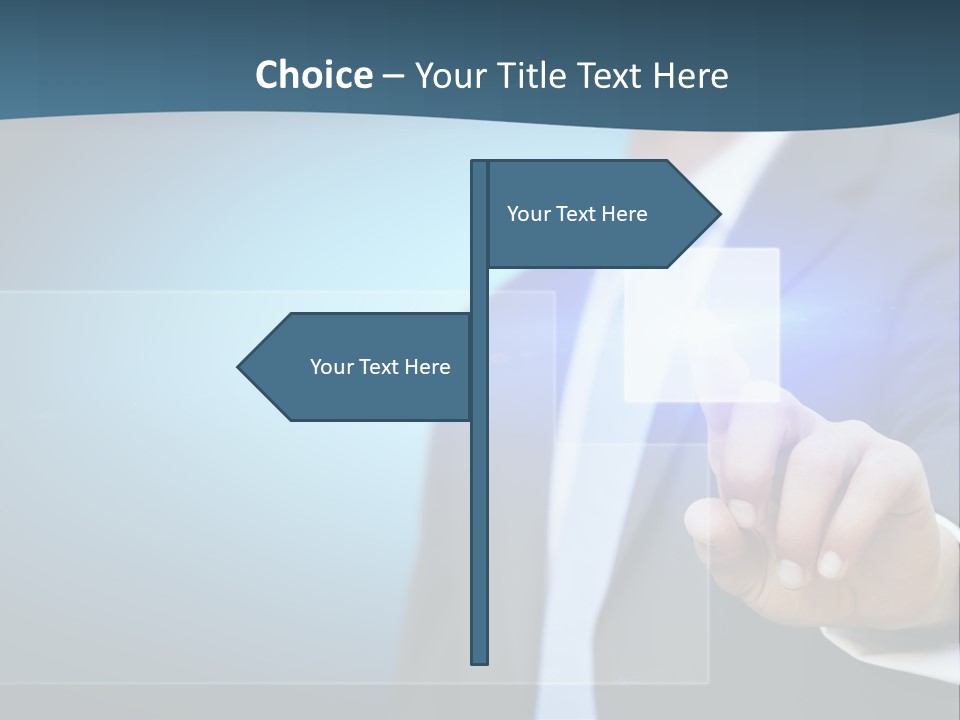 Solution Hand Information PowerPoint Template