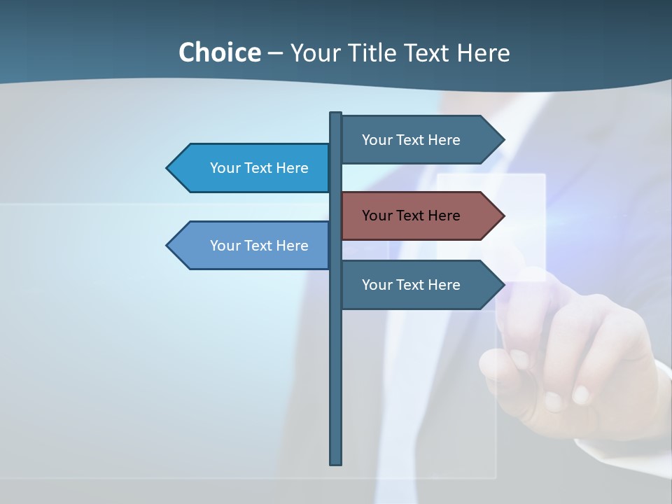 Solution Hand Information PowerPoint Template