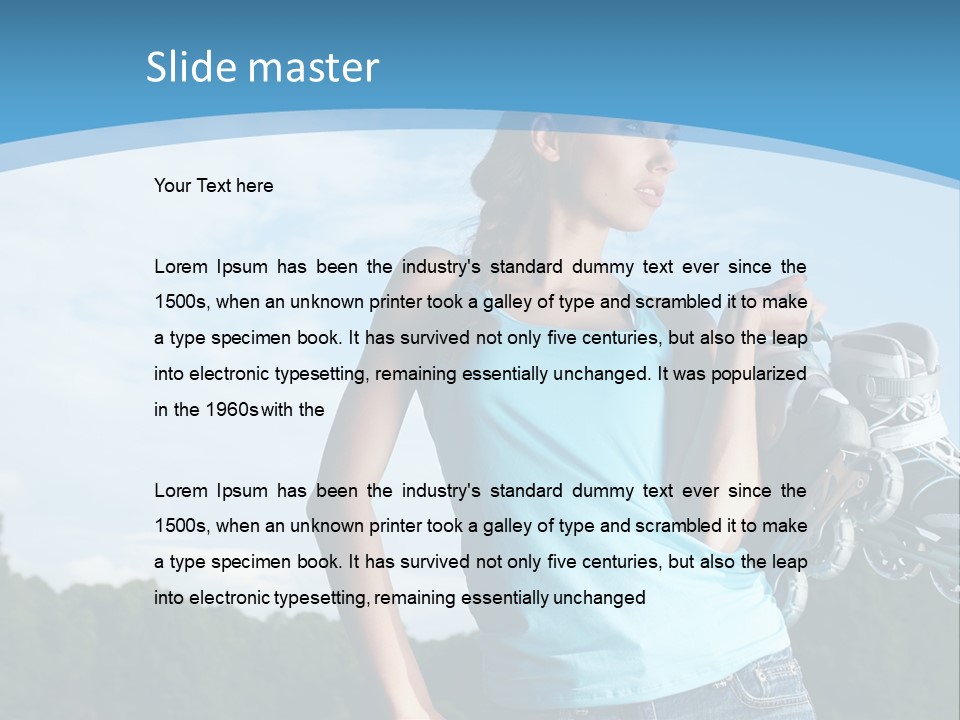 Rollerskating Recreational Fit PowerPoint Template