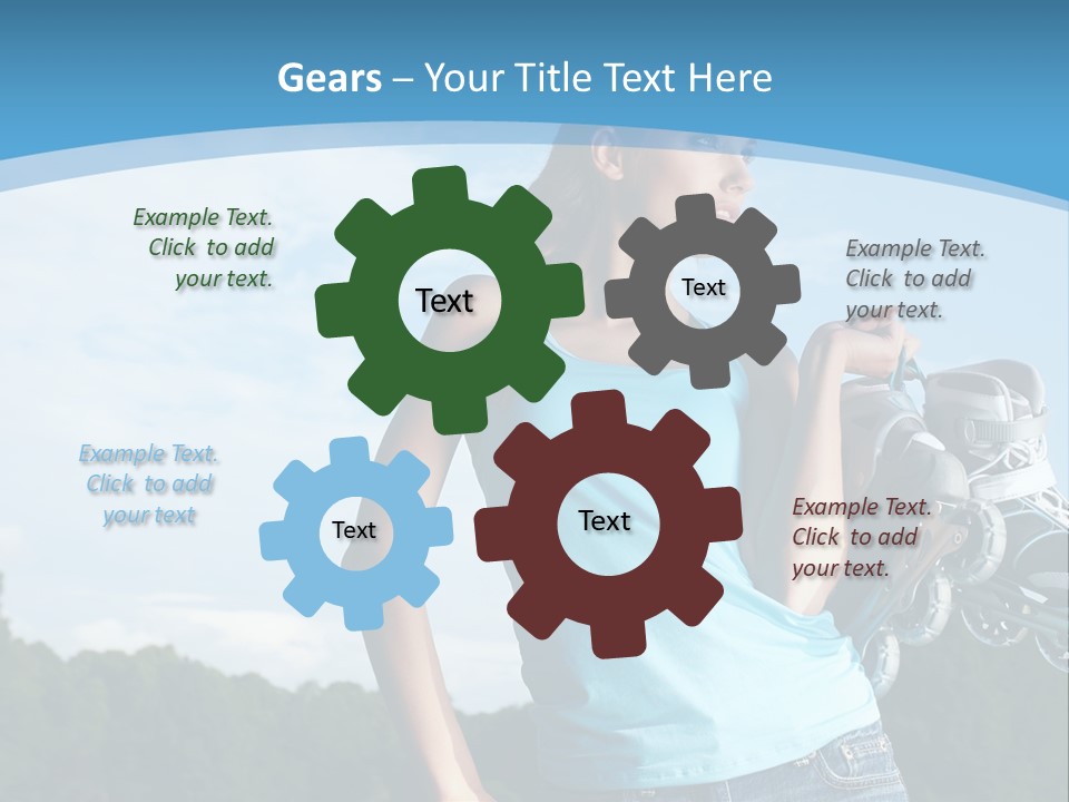 Rollerskating Recreational Fit PowerPoint Template