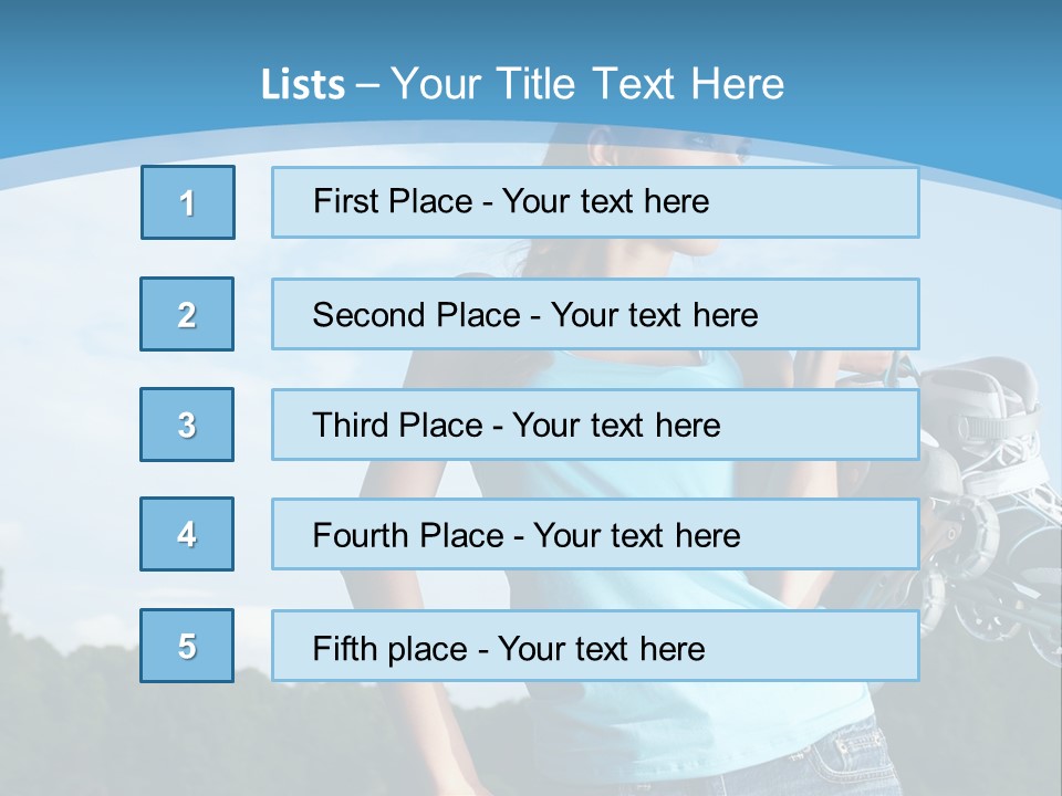 Rollerskating Recreational Fit PowerPoint Template