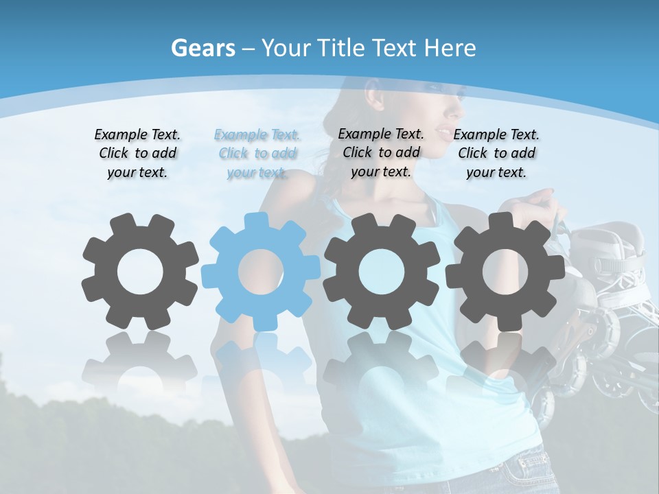 Rollerskating Recreational Fit PowerPoint Template