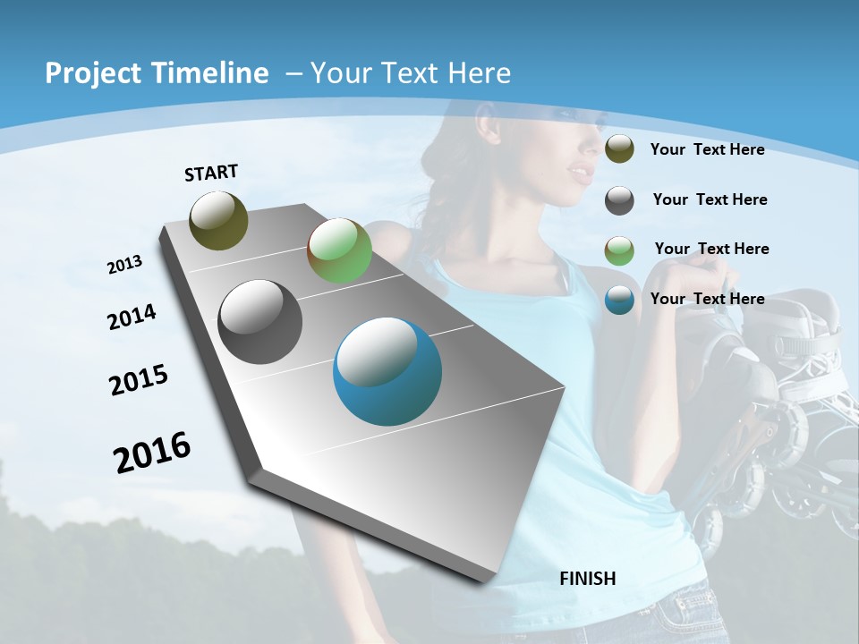 Rollerskating Recreational Fit PowerPoint Template