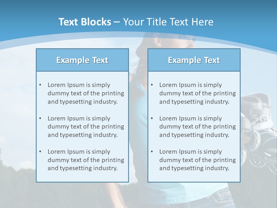 Rollerskating Recreational Fit PowerPoint Template