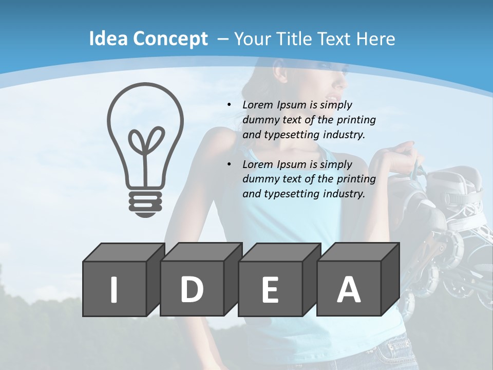 Rollerskating Recreational Fit PowerPoint Template