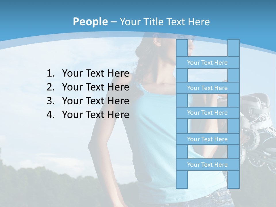 Rollerskating Recreational Fit PowerPoint Template