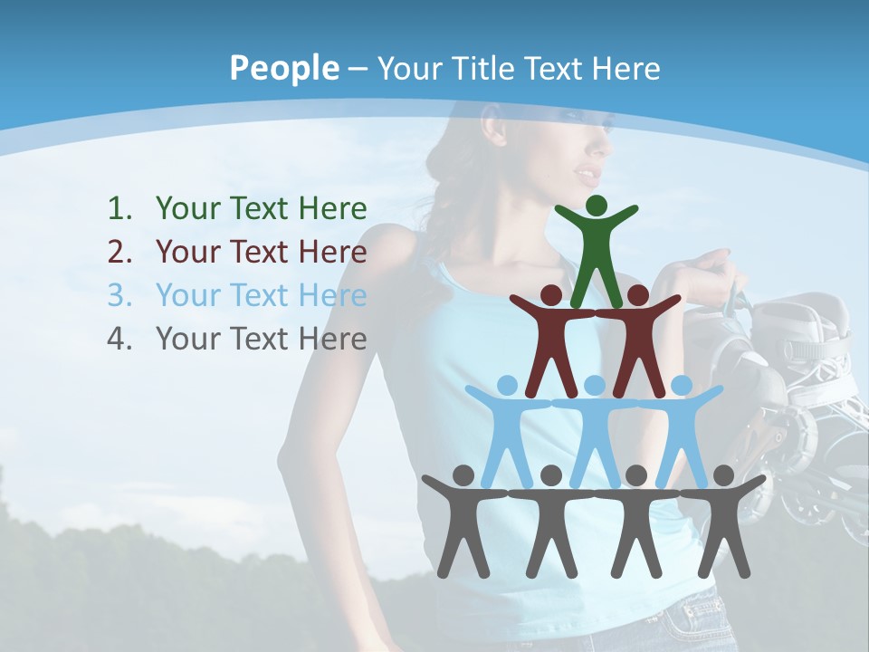 Rollerskating Recreational Fit PowerPoint Template