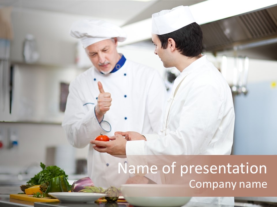 Cooking Two People PowerPoint Template