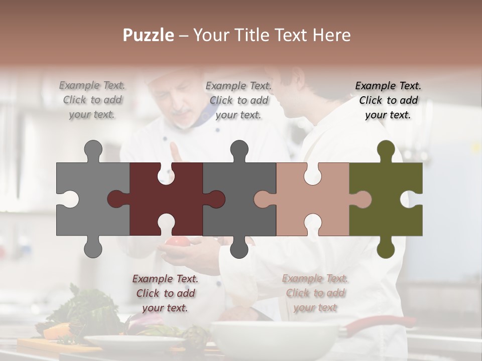 Cooking Two People PowerPoint Template