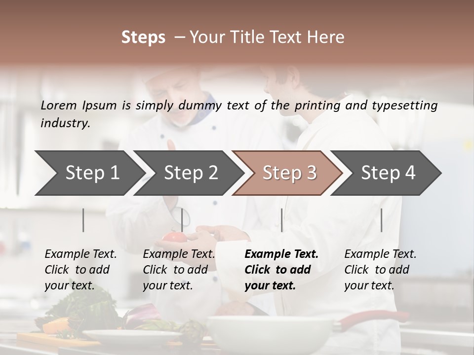 Cooking Two People PowerPoint Template
