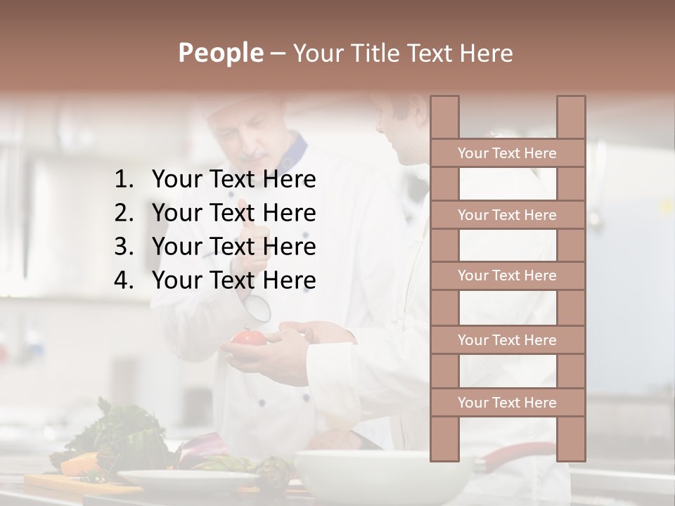 Cooking Two People PowerPoint Template