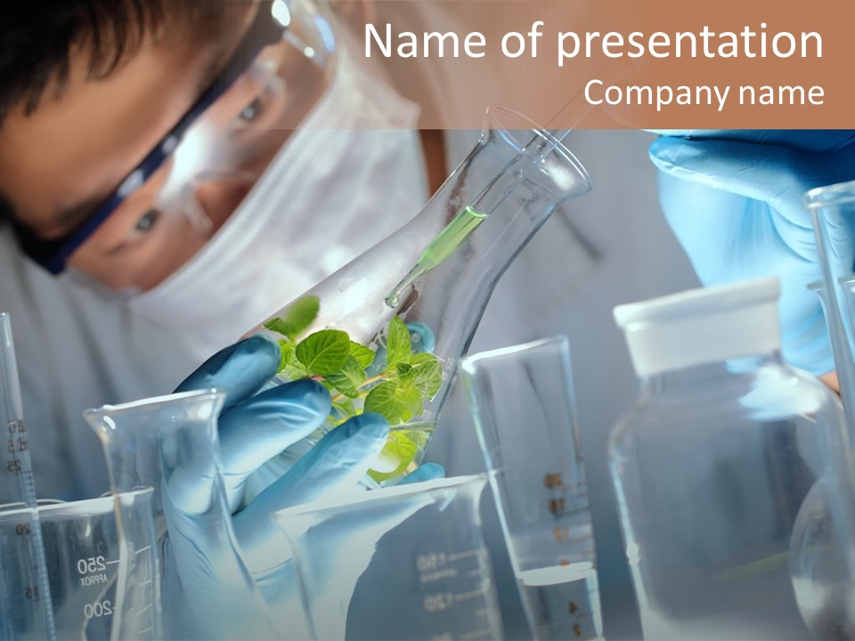 Science Agronomy Holding PowerPoint Template