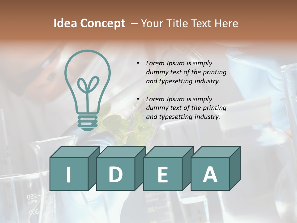 Science Agronomy Holding PowerPoint Template