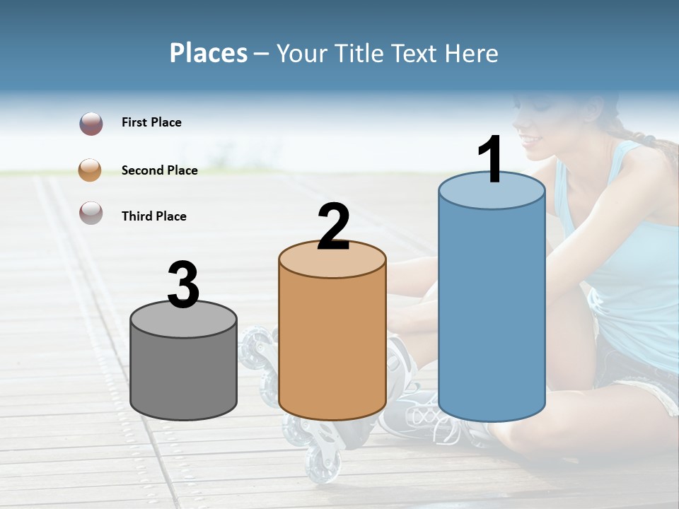 Rollerblade Nature Green PowerPoint Template