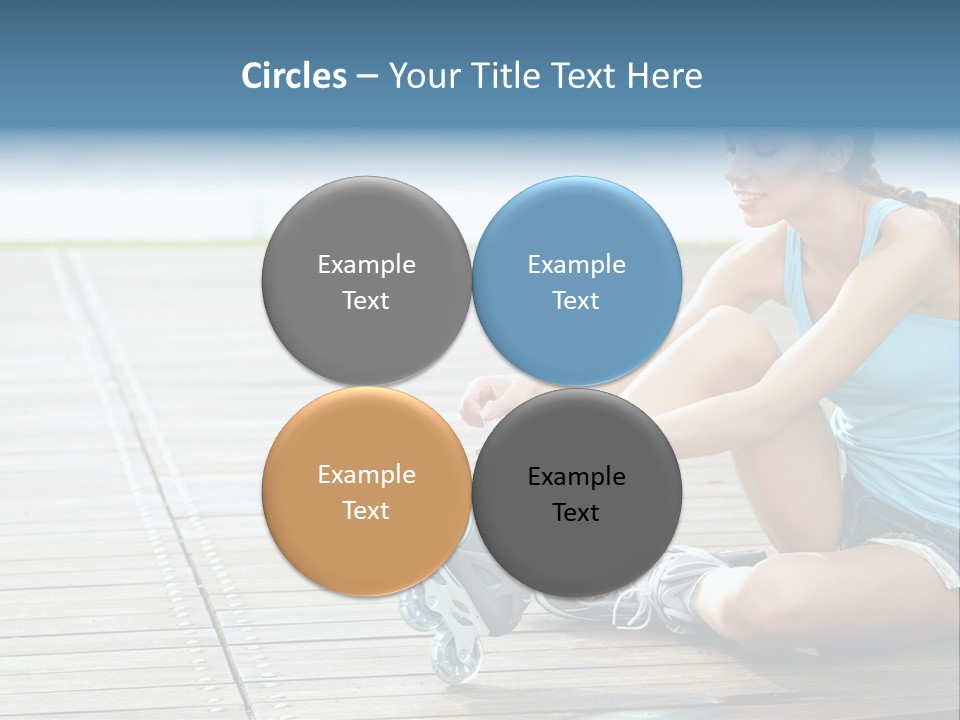 Rollerblade Nature Green PowerPoint Template