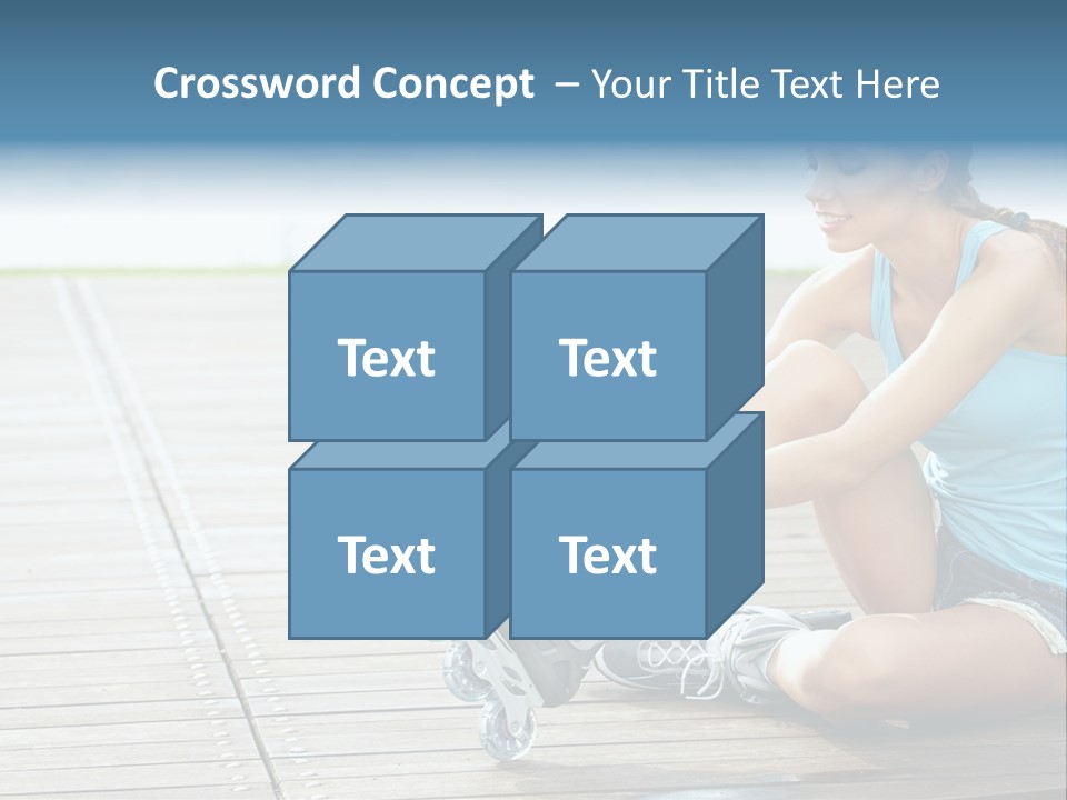 Rollerblade Nature Green PowerPoint Template