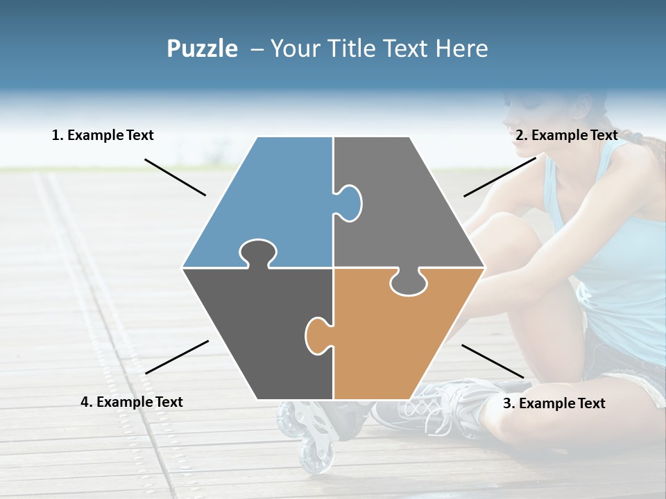 Rollerblade Nature Green PowerPoint Template