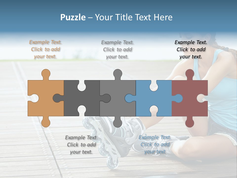 Rollerblade Nature Green PowerPoint Template