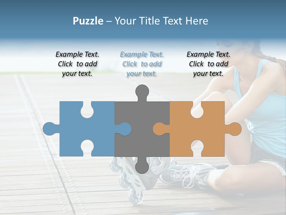 Rollerblade Nature Green PowerPoint Template