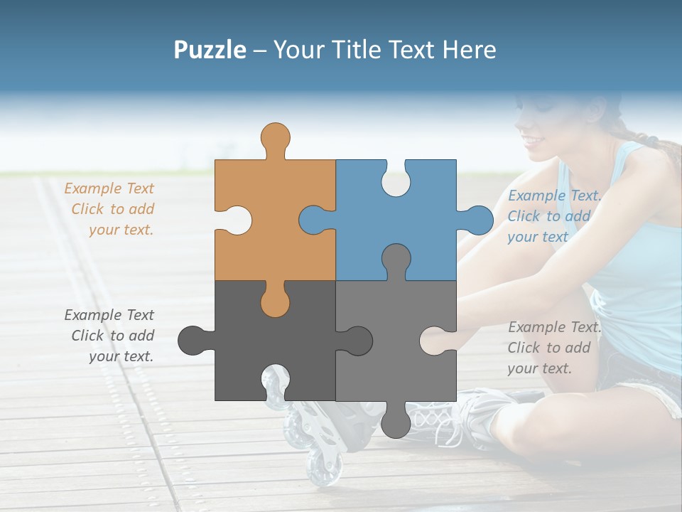 Rollerblade Nature Green PowerPoint Template