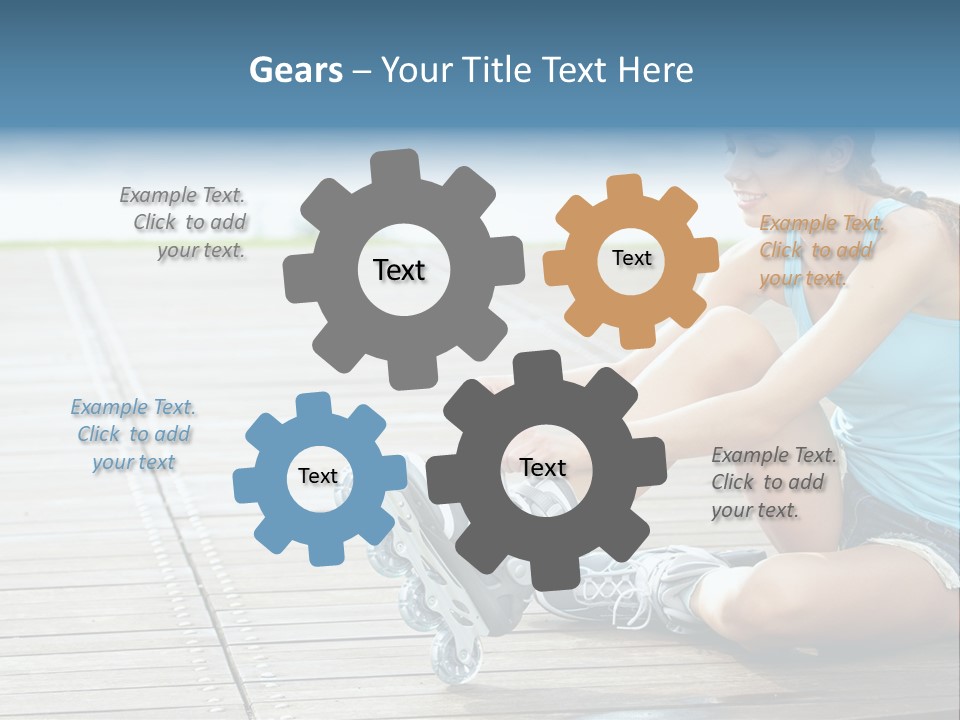 Rollerblade Nature Green PowerPoint Template