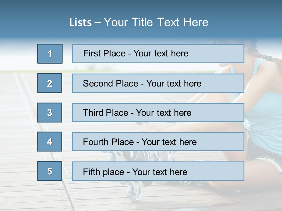 Rollerblade Nature Green PowerPoint Template