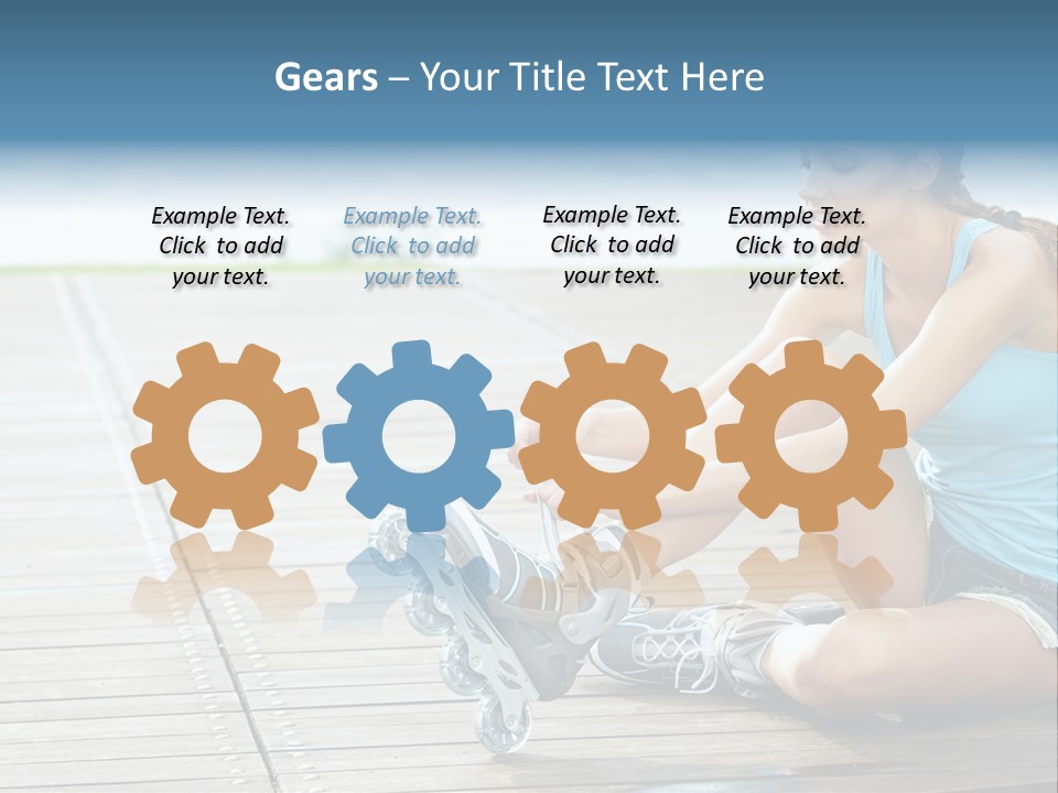 Rollerblade Nature Green PowerPoint Template