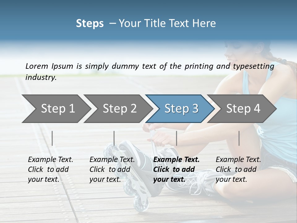 Rollerblade Nature Green PowerPoint Template