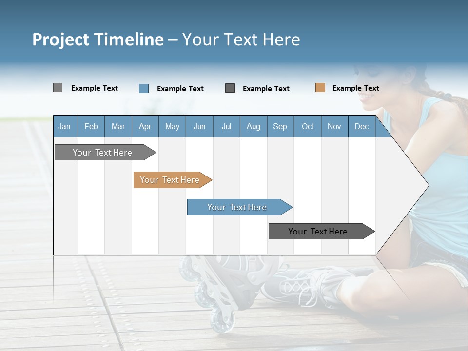 Rollerblade Nature Green PowerPoint Template