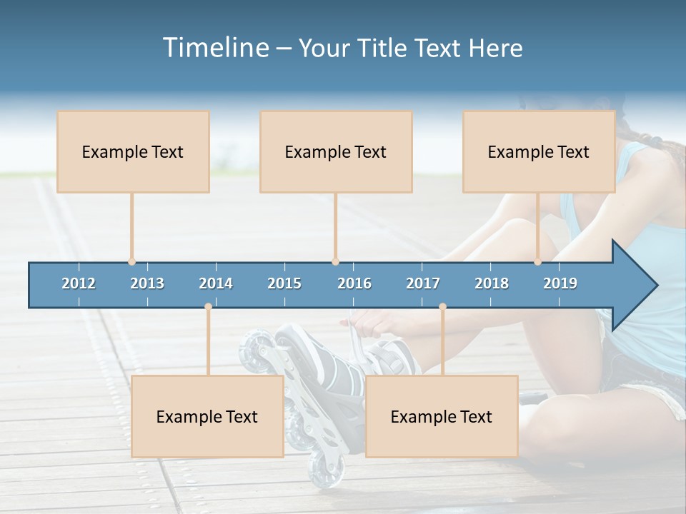 Rollerblade Nature Green PowerPoint Template
