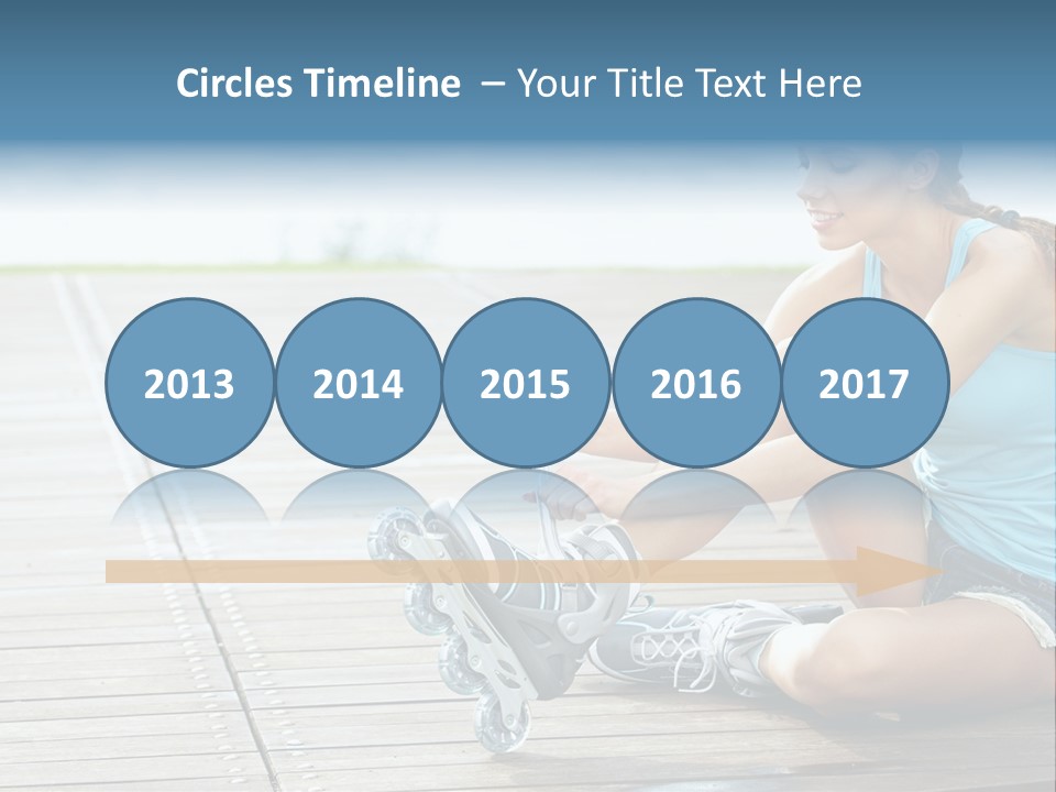 Rollerblade Nature Green PowerPoint Template