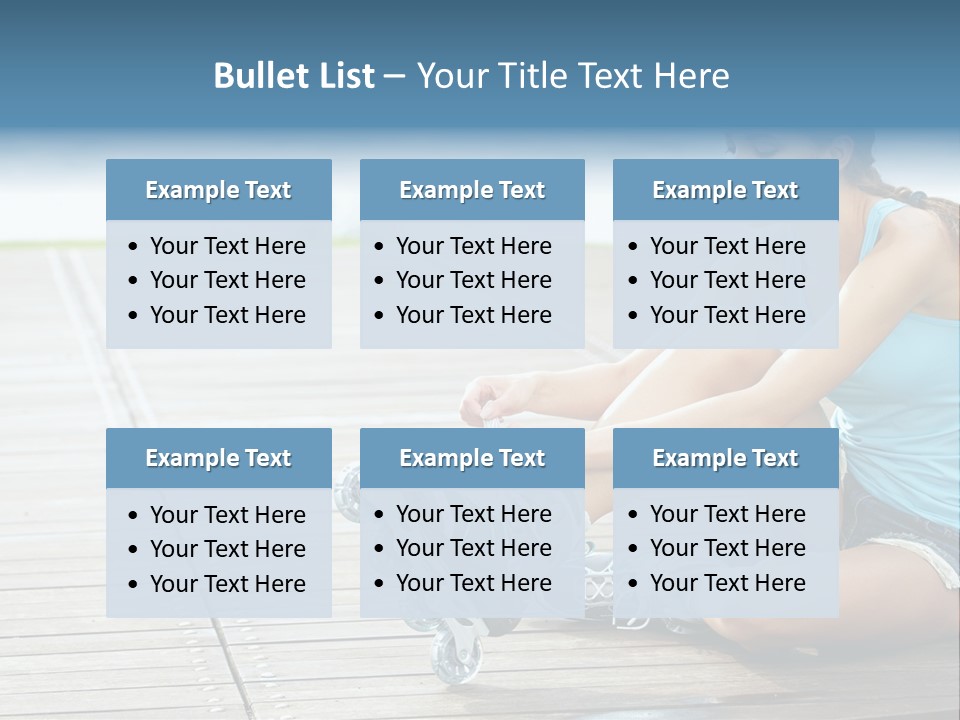 Rollerblade Nature Green PowerPoint Template