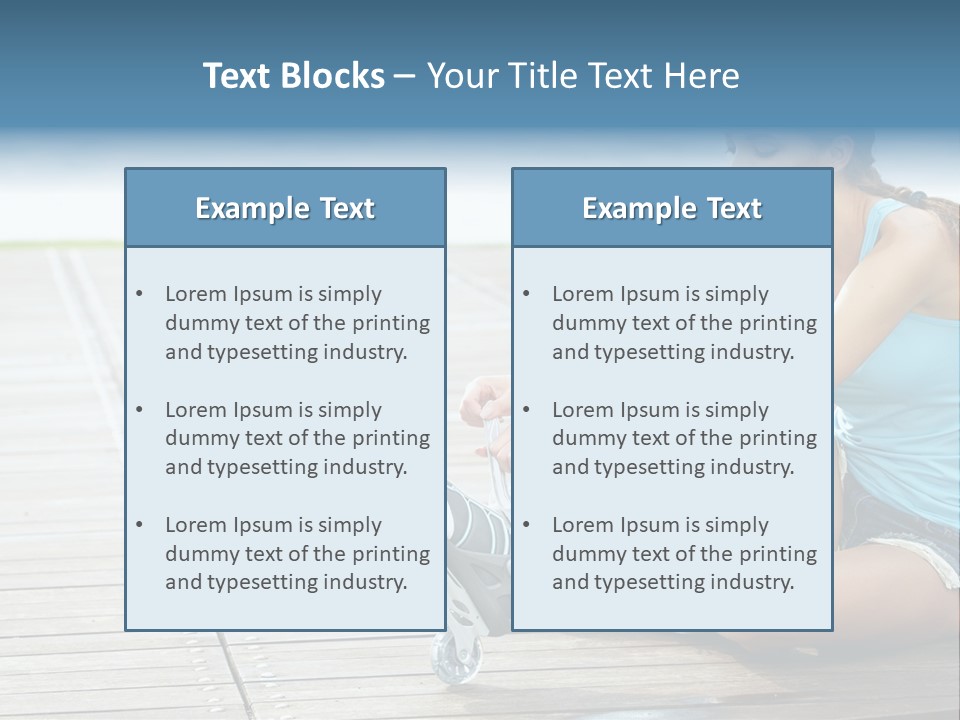 Rollerblade Nature Green PowerPoint Template